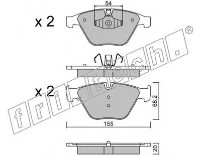 Комплект тормозных колодок, дисковый тормоз fri.tech. купить