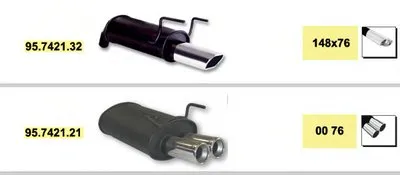 Глушитель для спортивного автомобиля ASSO купить