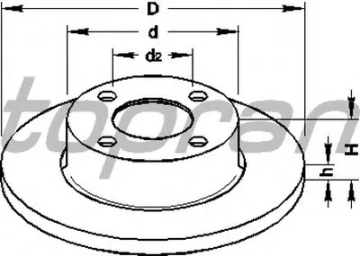 Тормозной диск TOPRAN купить