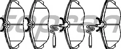 Комплект тормозных колодок, дисковый тормоз TOPRAN купить