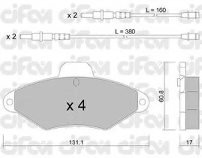 Комплект тормозных колодок, дисковый тормоз CIFAM купить