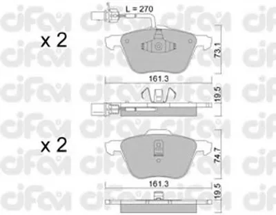 Комплект тормозных колодок, дисковый тормоз CIFAM купить