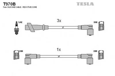 Комплект проводов зажигания TESLA купить