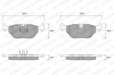 Комплект тормозных колодок, дисковый тормоз WEEN купить