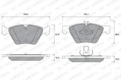 Комплект тормозных колодок, дисковый тормоз WEEN купить
