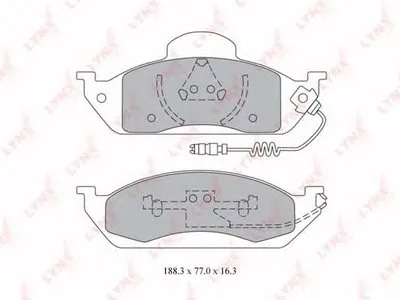 Комплект тормозных колодок, дисковый тормоз LYNXauto купить