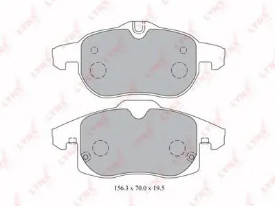 Комплект тормозных колодок, дисковый тормоз LYNXauto купить