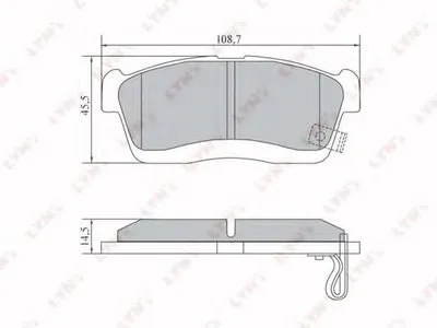 Комплект тормозных колодок, дисковый тормоз LYNXauto купить