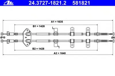 Трос, стояночная тормозная система ATE купить