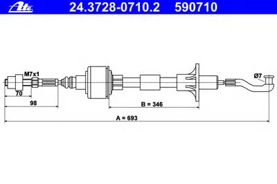 Тросик сцепления ATE купить