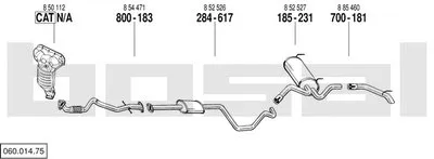 Система выпуска ОГ BOSAL купить