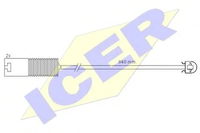 Сигнализатор, износ тормозных колодок ICER купить