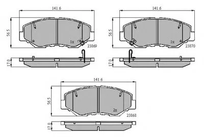 Комплект тормозных колодок, дисковый тормоз NATIONAL купить
