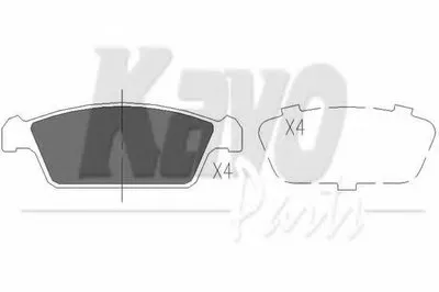 Комплект тормозных колодок, дисковый тормоз KAVO PARTS купить
