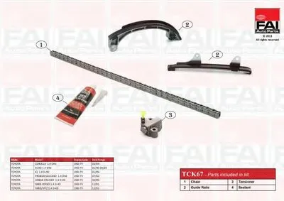 Комплект цепи привода распредвала FAI AutoParts купить