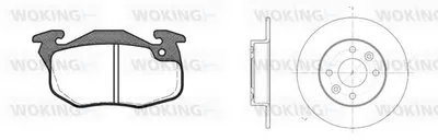 Комплект тормозов, дисковый тормозной механизм WOKING купить