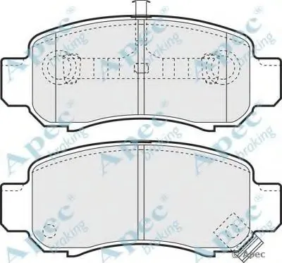 Комплект тормозных колодок, дисковый тормоз APEC braking купить