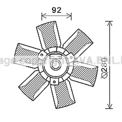 Вентилятор, охлаждение двигателя AVA QUALITY COOLING купить