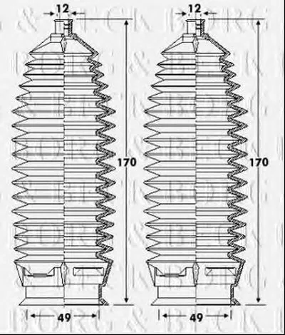 Пыльник, рулевое управление BORG & BECK купить