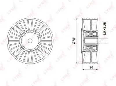 Натяжной ролик, поликлиновой  ремень LYNXauto купить