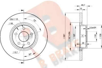 Тормозной диск R BRAKE купить
