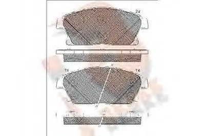 Комплект тормозных колодок, дисковый тормоз R BRAKE купить