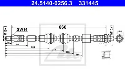 Тормозной шланг ATE купить