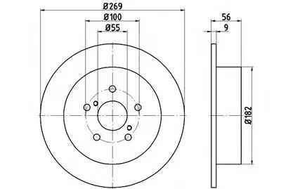 Тормозной диск PRO HELLA купить