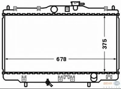 Радиатор, охлаждение двигателя BEHR HELLA SERVICE HELLA купить