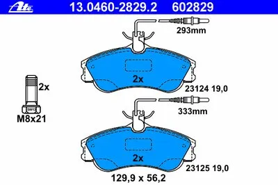 Комплект тормозных колодок, дисковый тормоз ATE купить