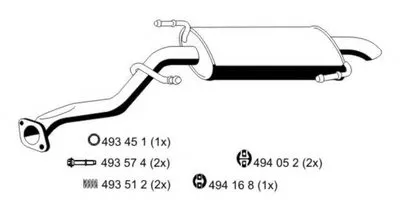 Глушитель выхлопных газов конечный ERNST купить