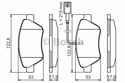 Комплект тормозных колодок, дисковый тормоз BOSCH купить