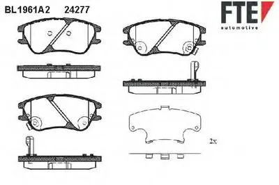 Комплект тормозных колодок, дисковый тормоз FTE купить