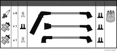 Комплект проводов зажигания HERTH+BUSS JAKOPARTS купить