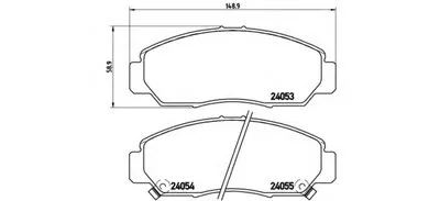 Комплект тормозных колодок, дисковый тормоз BREMBO купить