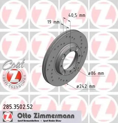 Тормозной диск SPORT BRAKE DISC COAT Z ZIMMERMANN купить