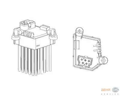 Регулятор, вентилятор салона BEHR HELLA SERVICE купить