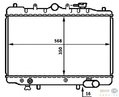 Радиатор, охлаждение двигателя BEHR HELLA SERVICE купить