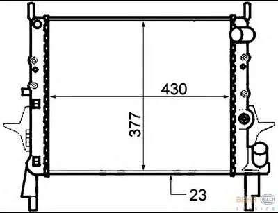 Радиатор, охлаждение двигателя BEHR HELLA SERVICE купить