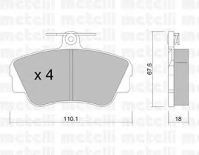 Комплект тормозных колодок, дисковый тормоз METELLI купить