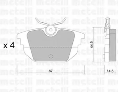 Комплект тормозных колодок, дисковый тормоз METELLI купить