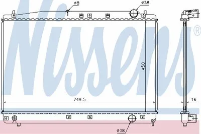 Радиатор, охлаждение двигателя NISSENS купить