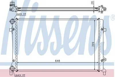 Радиатор, охлаждение двигателя NISSENS купить