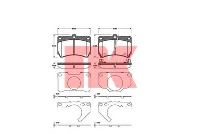 Комплект тормозных колодок, дисковый тормоз NK купить