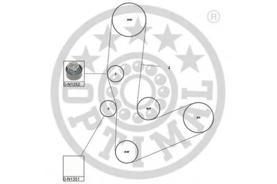 Комплект ремня ГРМ OPTIMAL купить