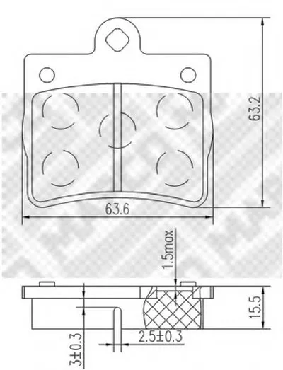 Комплект тормозных колодок, дисковый тормоз MAPCO купить