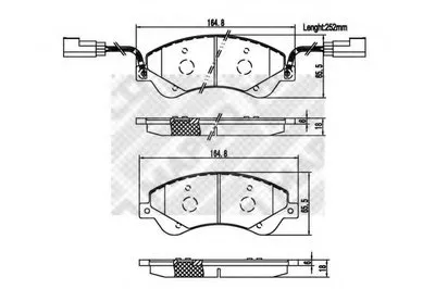 Комплект тормозных колодок, дисковый тормоз MAPCO купить