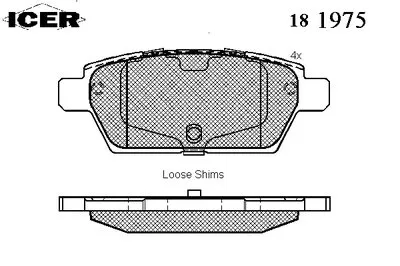 Комплект тормозных колодок, дисковый тормоз ICER купить