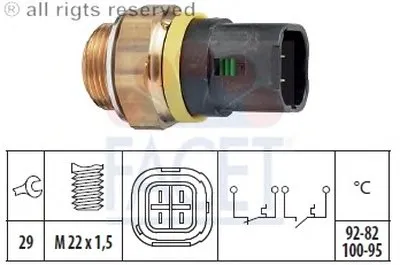 Термовыключатель, вентилятор радиатора FACET купить