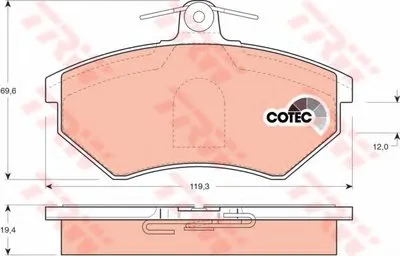 Комплект тормозных колодок, дисковый тормоз COTEC TRW купить